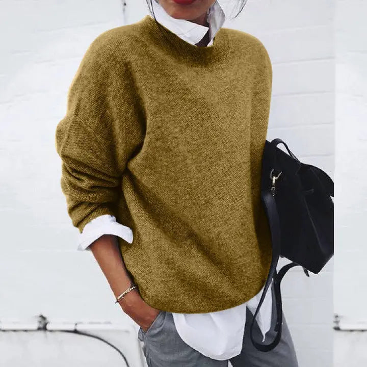 Francine | Pull élégant en maille col rond pour femme
