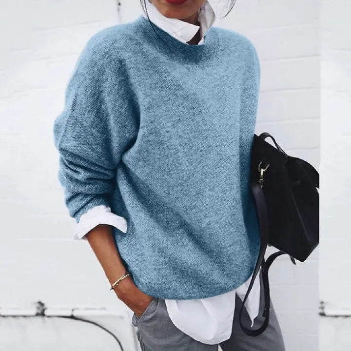 Francine | Pull élégant en maille col rond pour femme