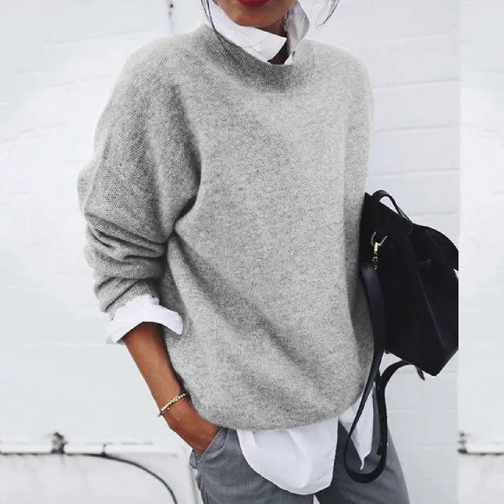 Francine | Pull élégant en maille col rond pour femme