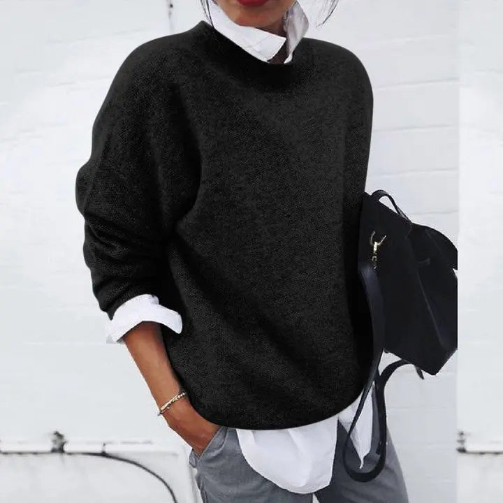 Francine | Pull élégant en maille col rond pour femme
