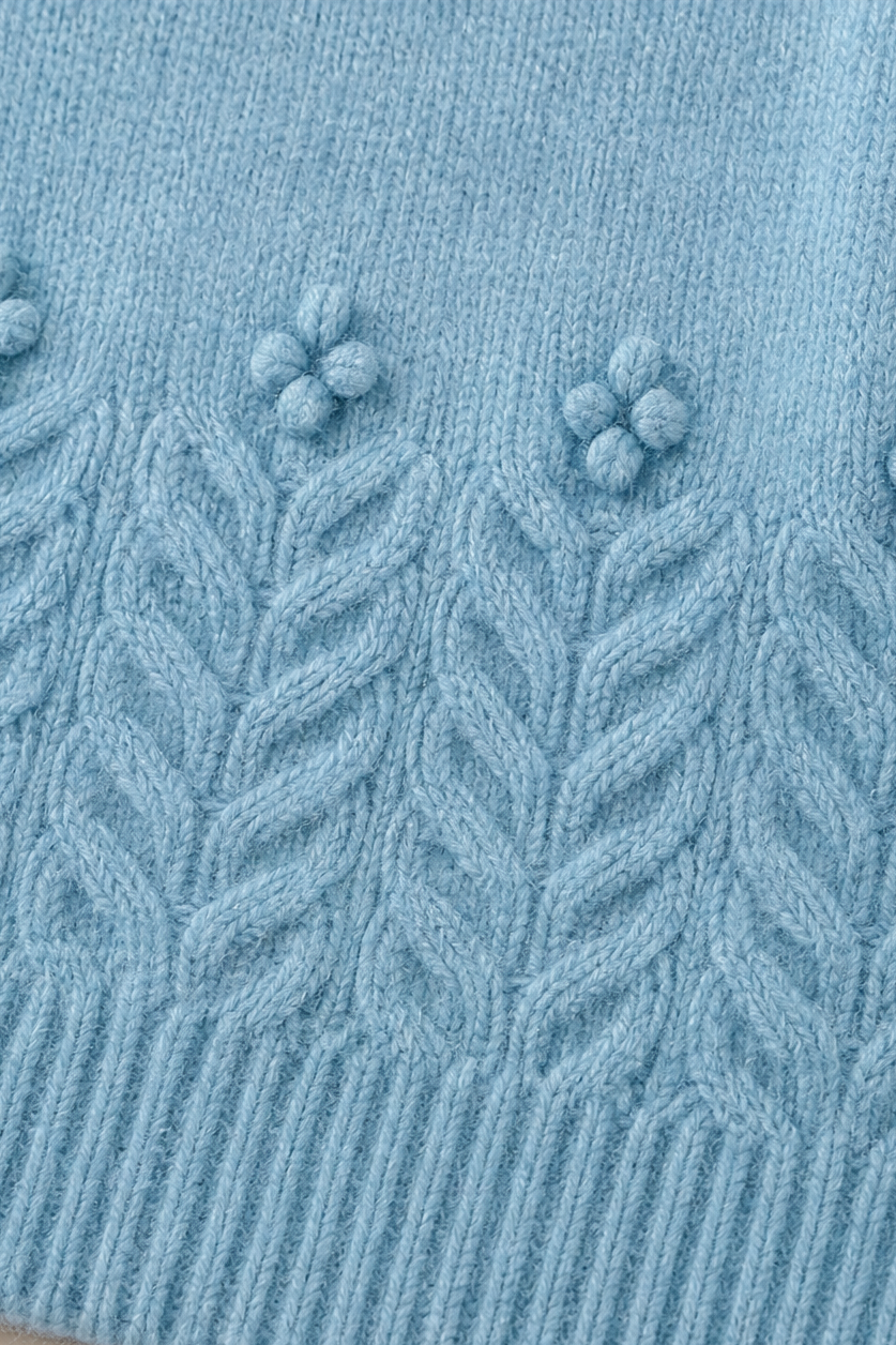 Maïa | Pull élégant en maille torsadée à col rond pour femme