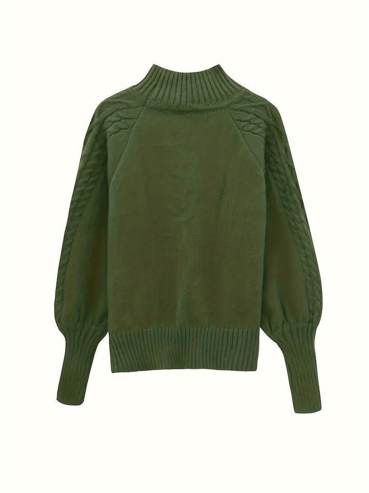 Agnès | Pull chic torsadé en maille à col roulé pour femme