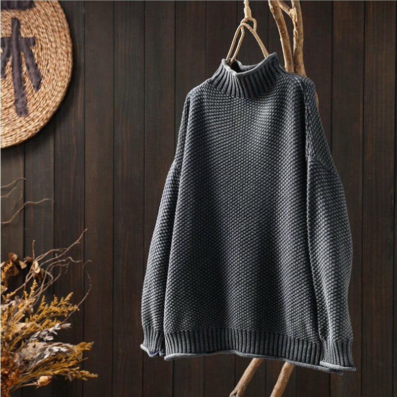 Lina | Pull chic en tricot à col montant pour femme
