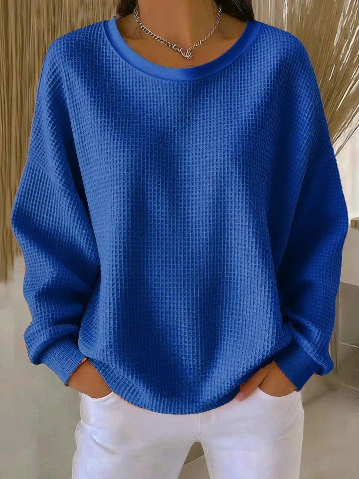 Éléonore | Pull oversize en maille gaufrée pour femme