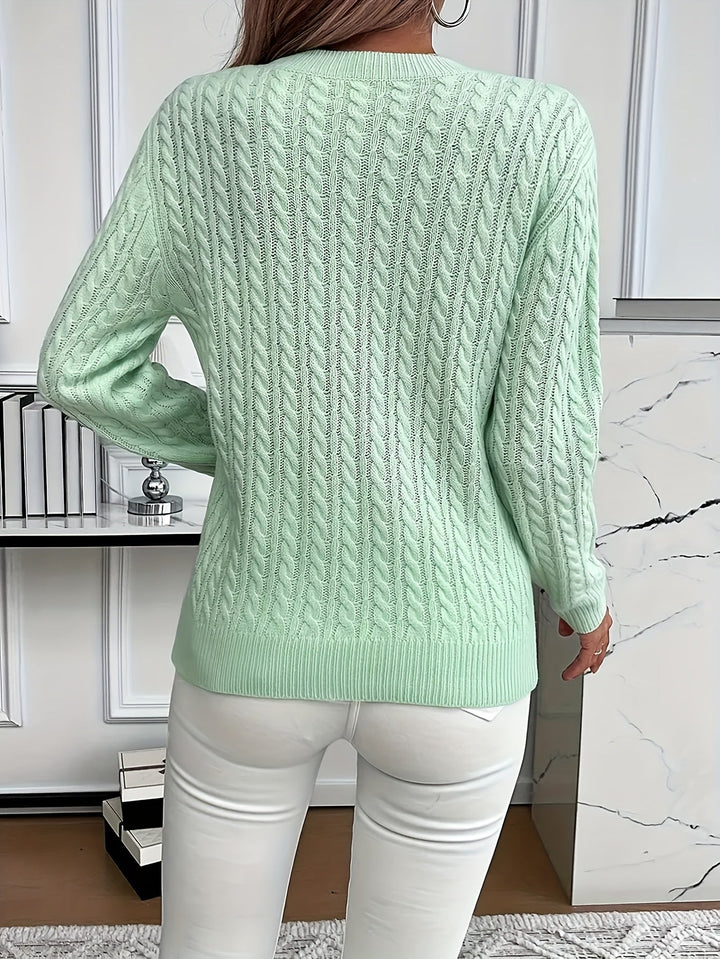 Maude | Pull chic torsadé à col rond pour femme