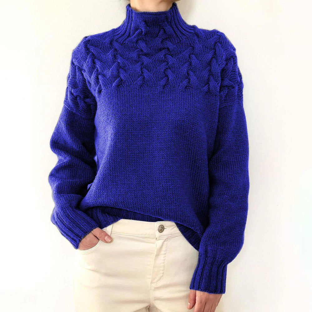 Noëlle | Pull chic col roulé torsadé pour femme