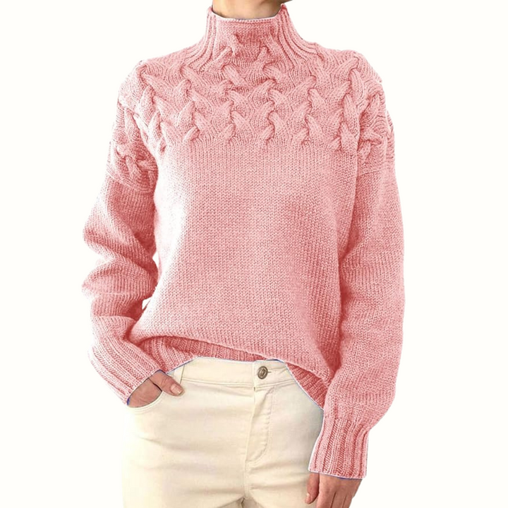 Noëlle | Pull chic col roulé torsadé pour femme