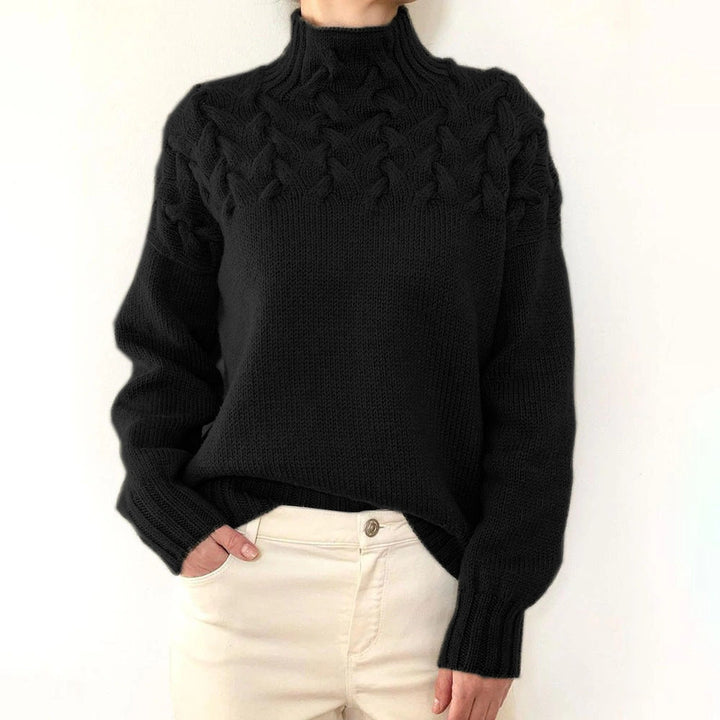 Noëlle | Pull chic col roulé torsadé pour femme