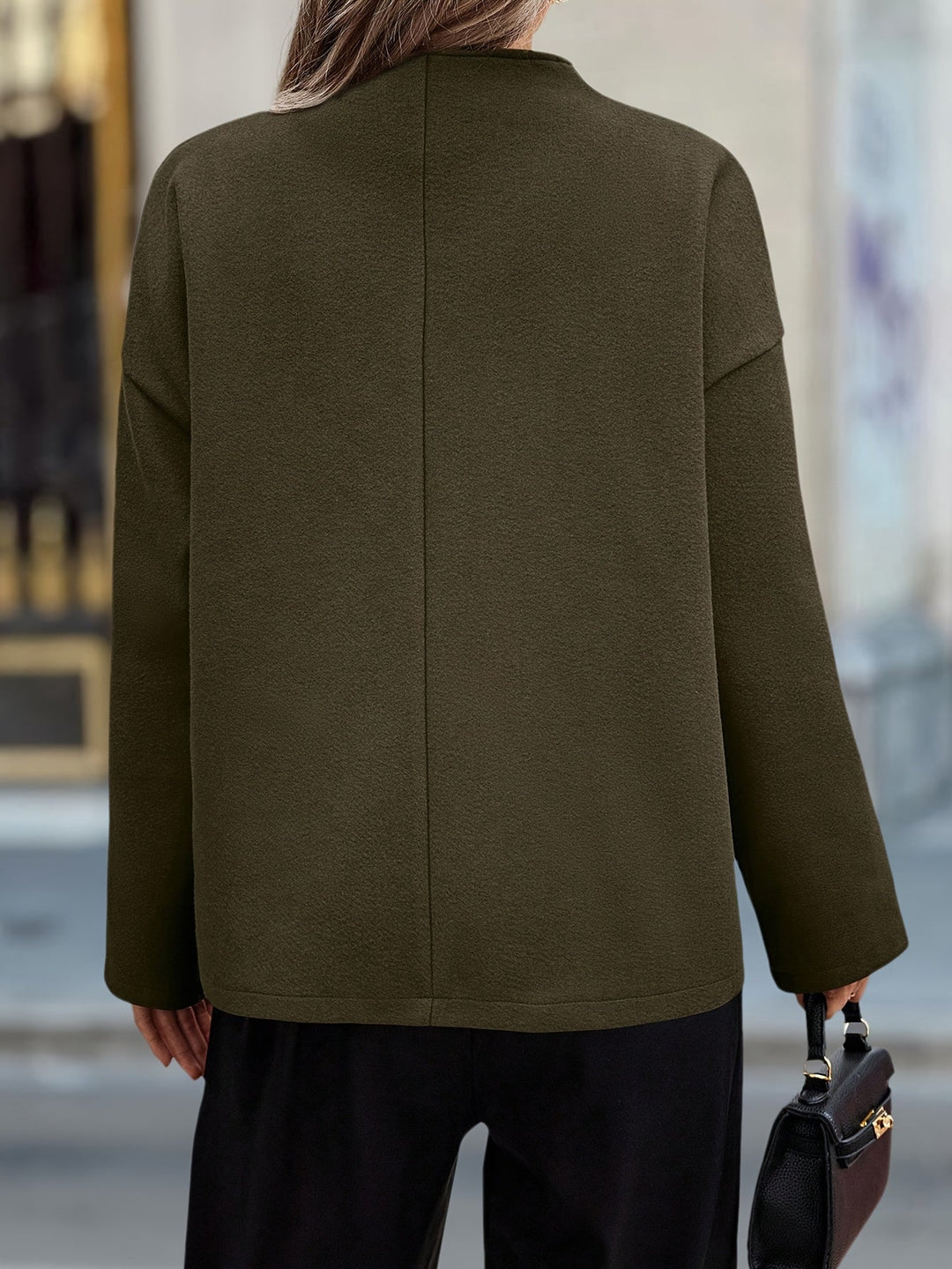 Servane | Veste chic oversize en polaire à double boutonnage pour femme