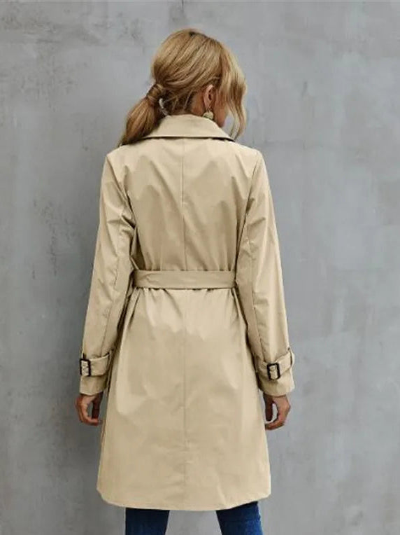 Ludmilla | Trench chic à double boutonnage et ceinture pour femme