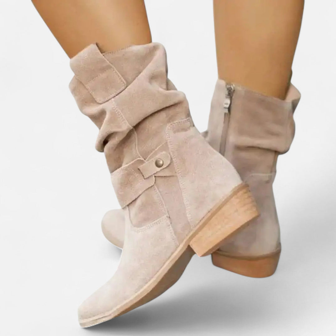 Geneviève | Bottines à tige souple et boucle, style décontracté élégant pour femme