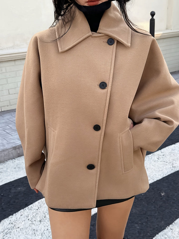 Charlaine | Manteau long chic oversize en laine pour femme