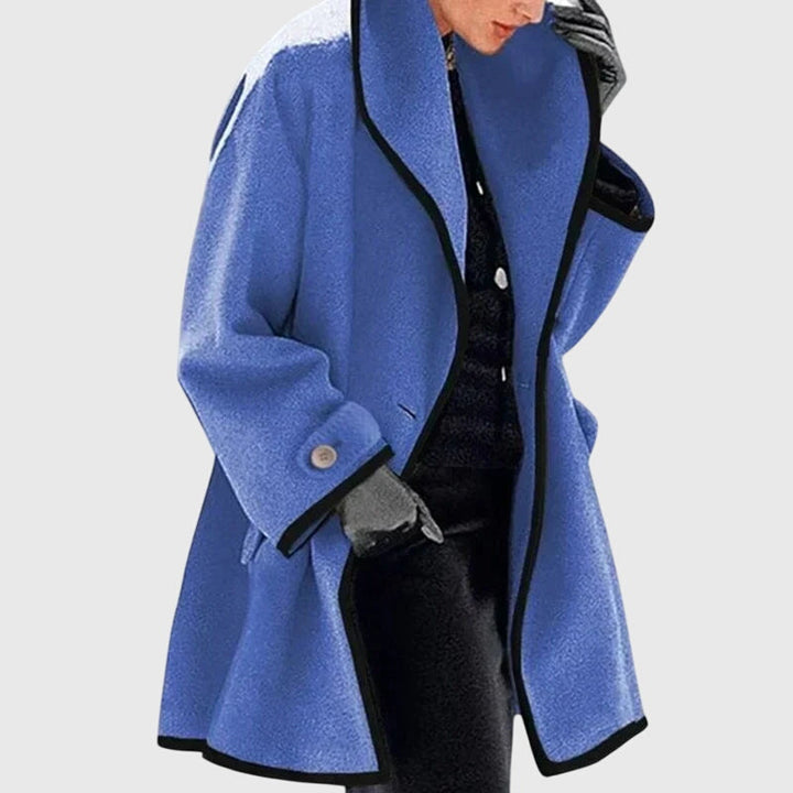 Ludmila | Veste chic polaire col châle à double boutonnage pour femme