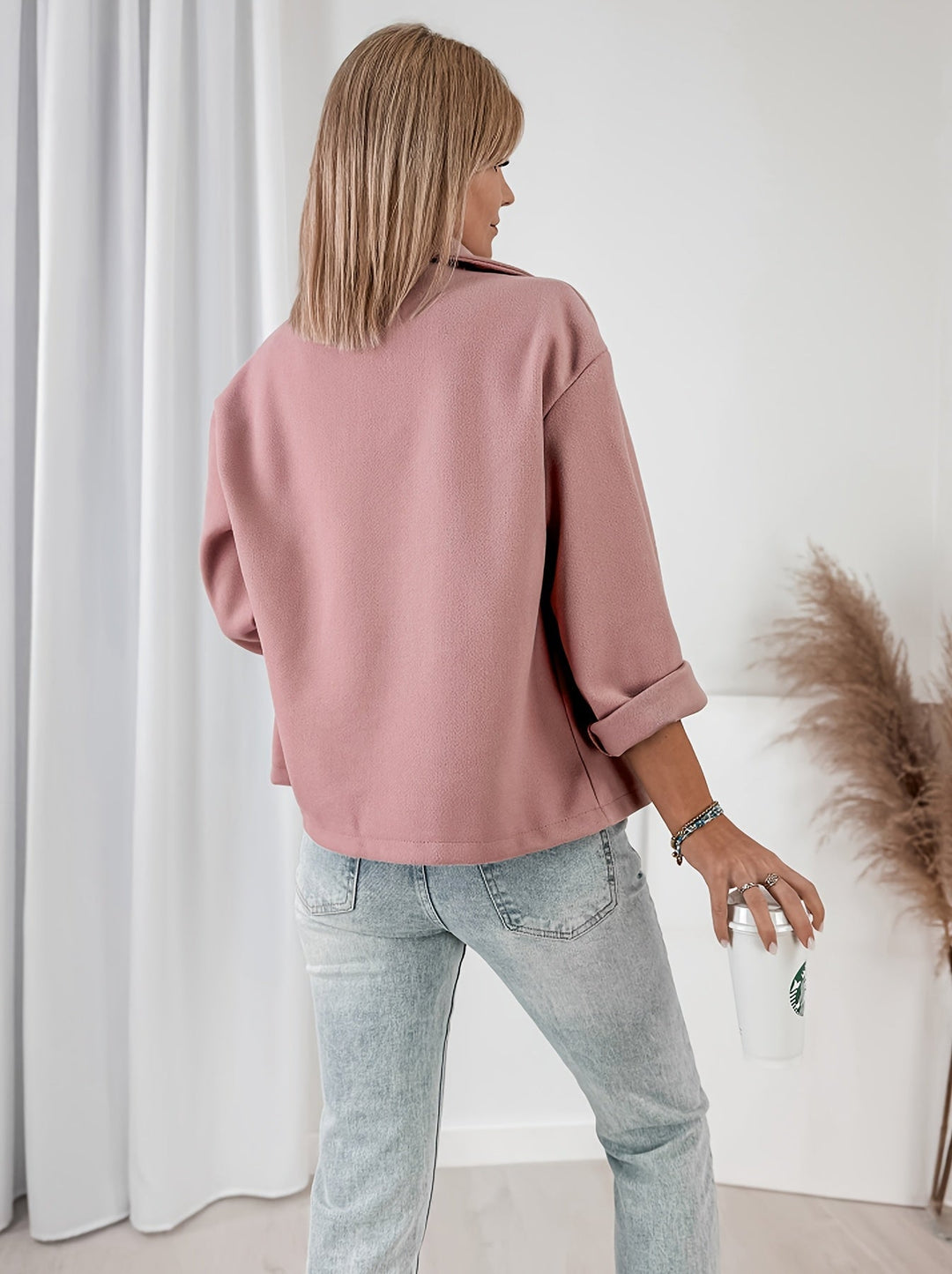 Paloma | Caban chic court oversize à double boutonnage pour femme