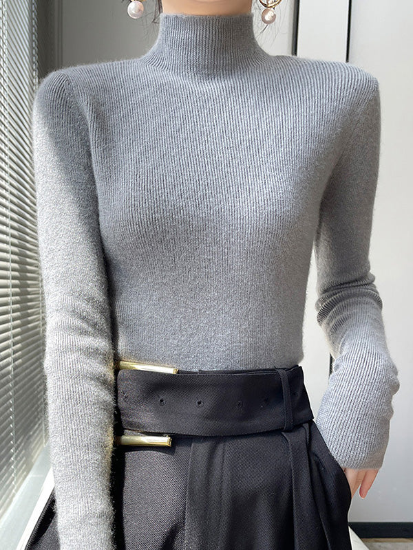 Adriana | Pull chic en maille côtelée à col roulé pour femme