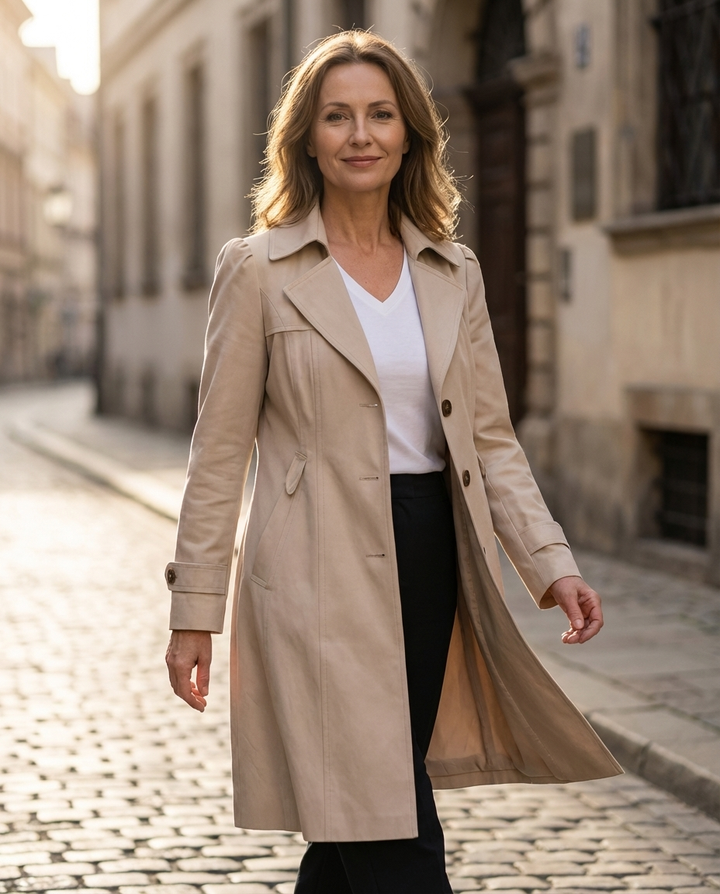 Bérénice | Manteau trench vintage élégant pour femme
