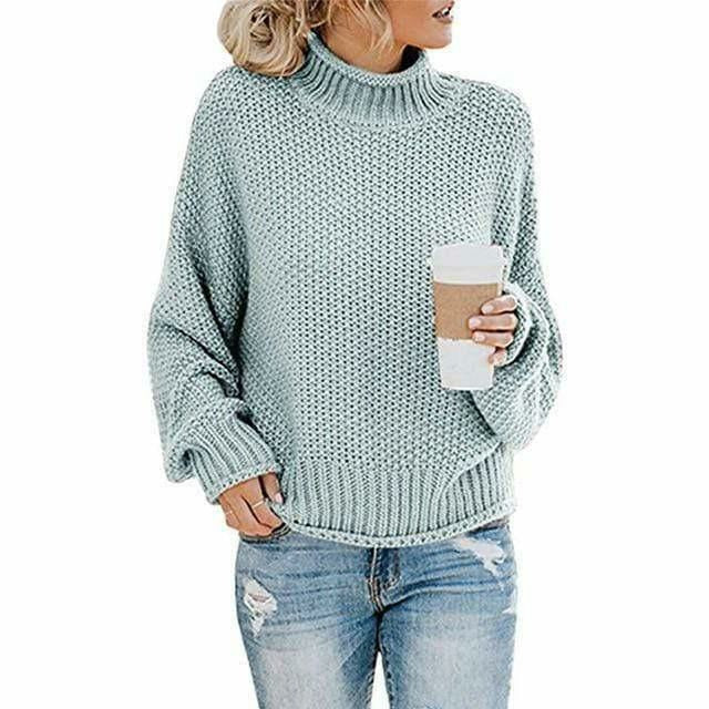 Alix | Pull chic oversize à col roulé en grosse maille pour femme