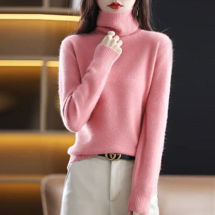 Eugénia | Pull d'hiver chic à col roulé en cachemire pour femme