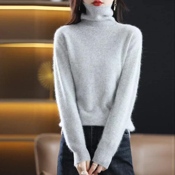 Eugénia | Pull d'hiver chic à col roulé en cachemire pour femme