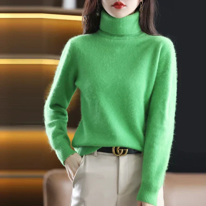 Eugénia | Pull d'hiver chic à col roulé en cachemire pour femme