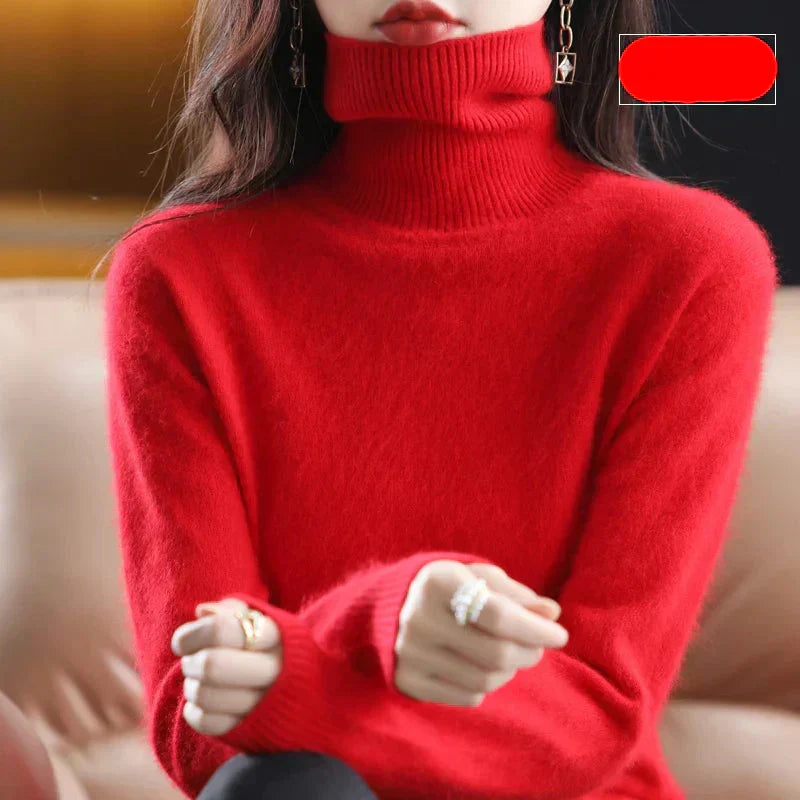 Eugénia | Pull d'hiver chic à col roulé en cachemire pour femme