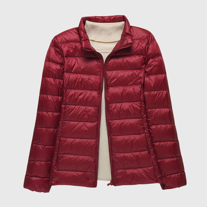 Lily | Doudoune élégante matelassée légère imperméable zippée à capuche pour femme