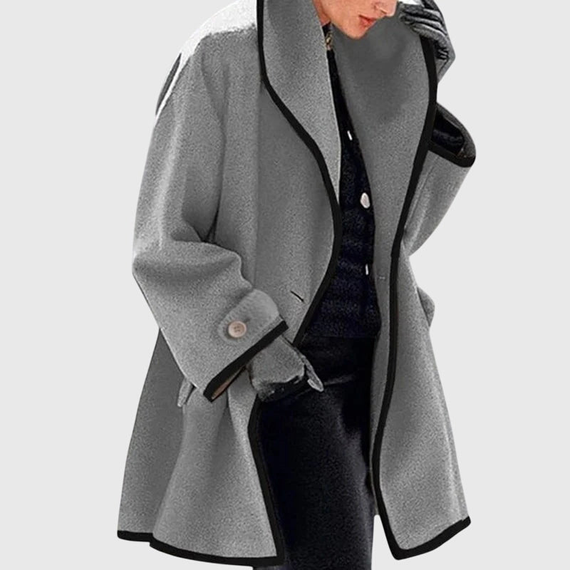 Ludmila | Veste chic polaire col châle à double boutonnage pour femme