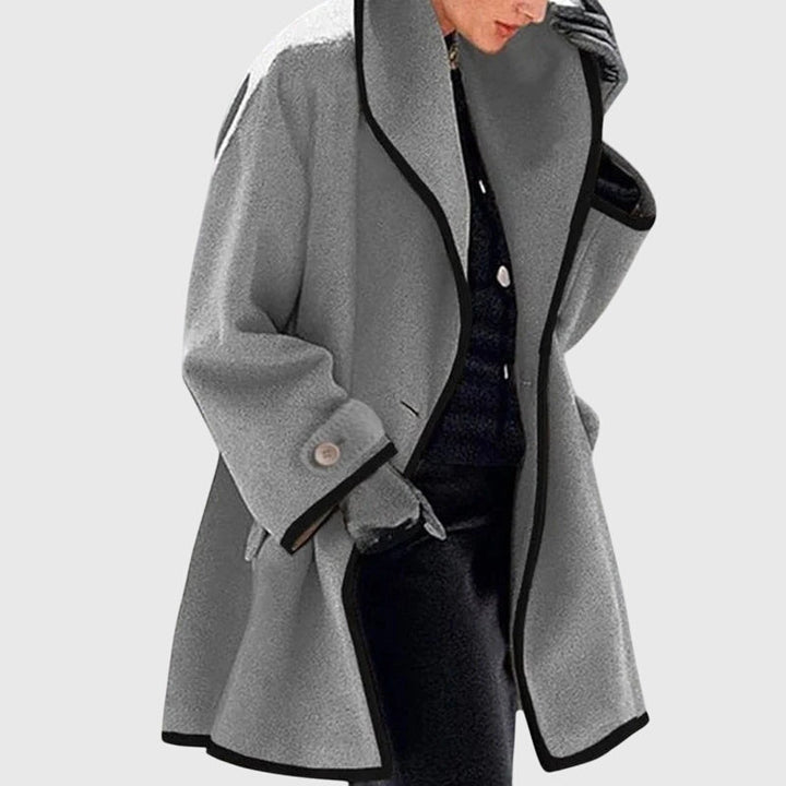 Ludmila | Veste chic polaire col châle à double boutonnage pour femme