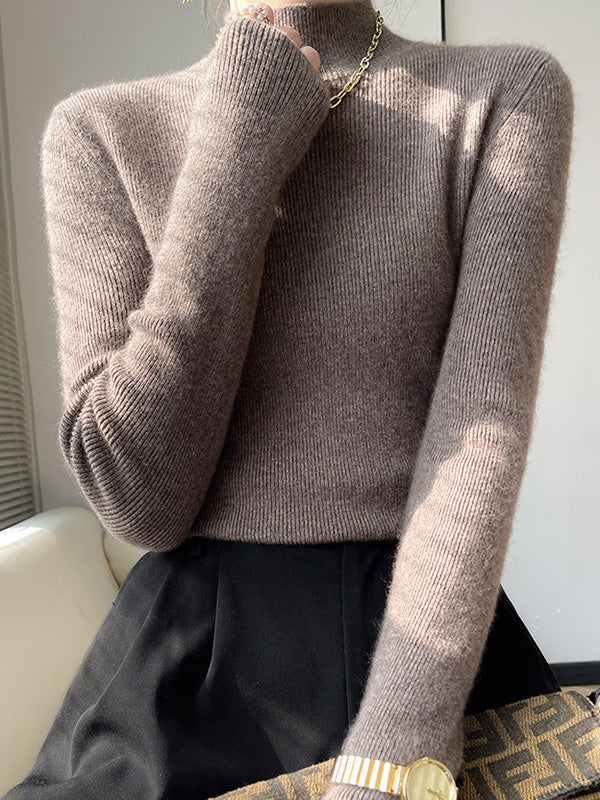 Adriana | Pull chic en maille côtelée à col roulé pour femme