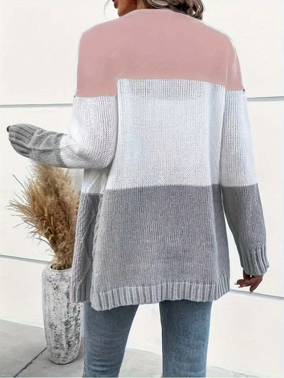 Julie | Gilet chic patchwork en maille pour femmes