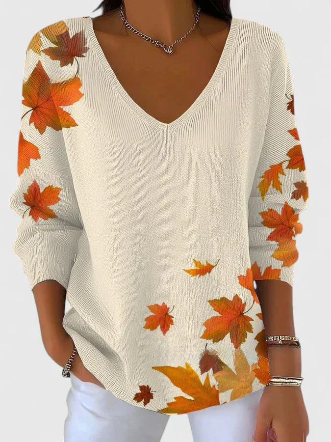 Zabeth | Pull chic en maille côtelée à col V pour femme