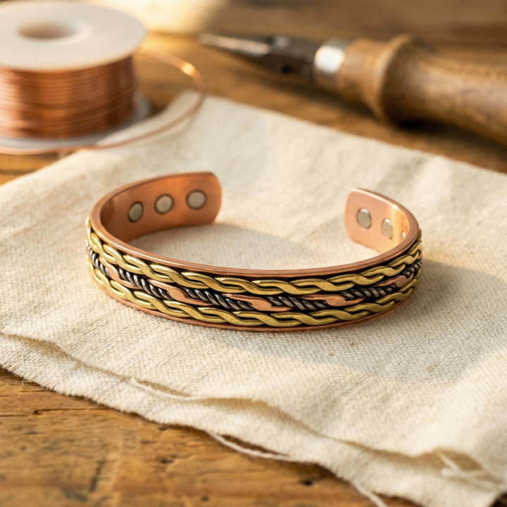 Bracelet en Cuivre Tissage