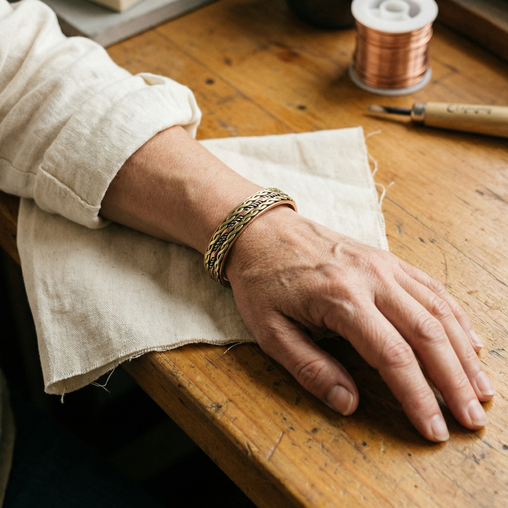 Bracelet en Cuivre Tissage