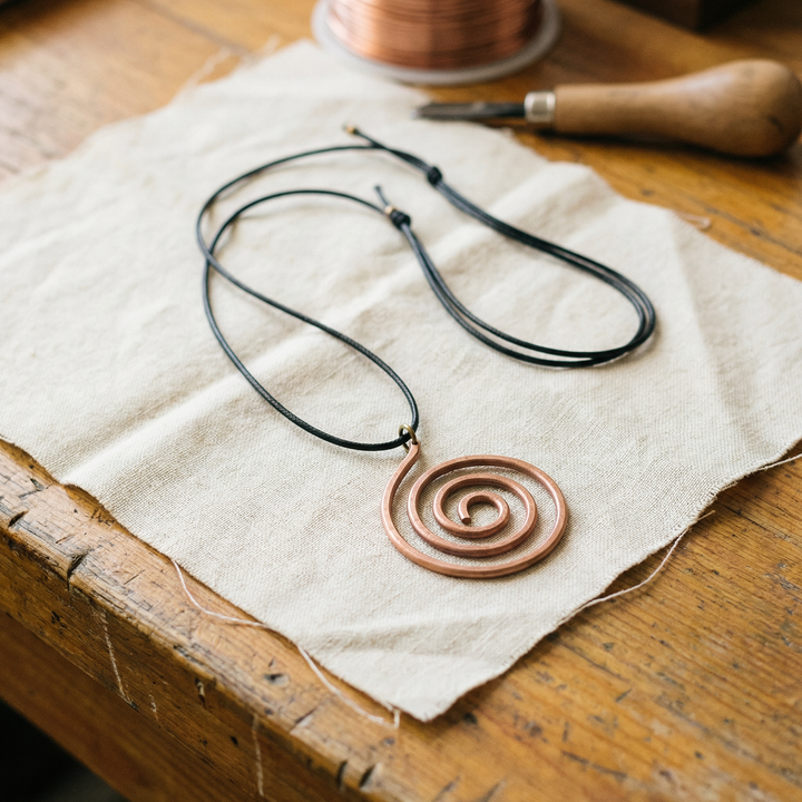 Collier en Cuivre Plateau