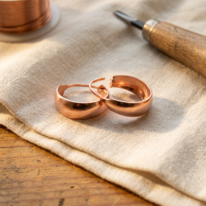 Boucles d'Oreilles en Cuivre Vallon