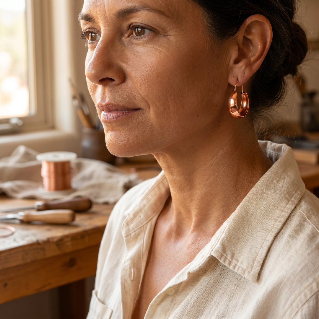 Boucles d'Oreilles en Cuivre Vallon