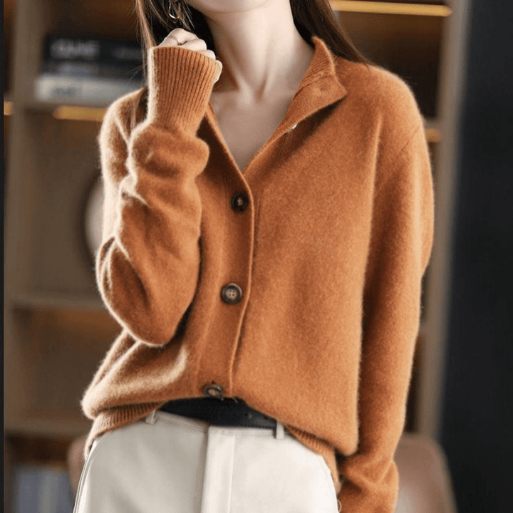 Colombe | Cardigan élégant à col montant en cachemire pour femme