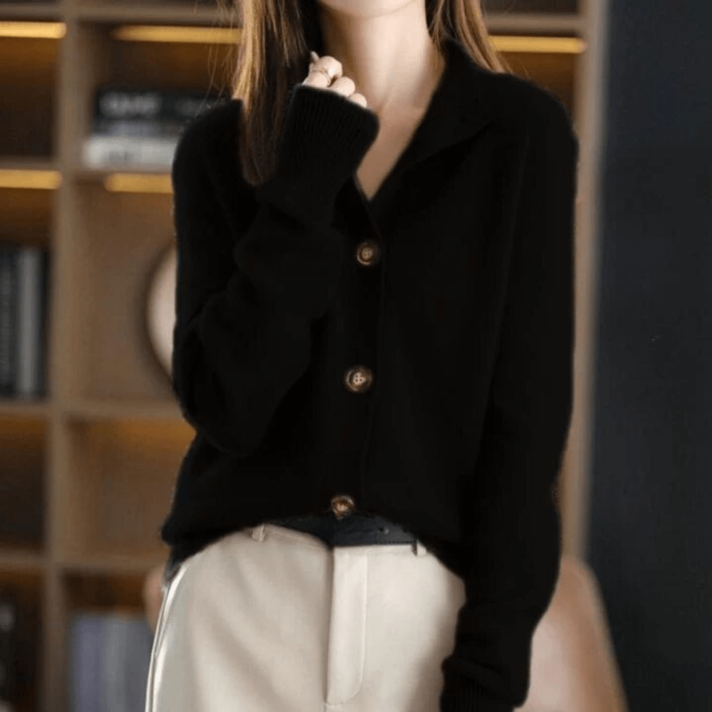 Colombe | Cardigan élégant à col montant en cachemire pour femme