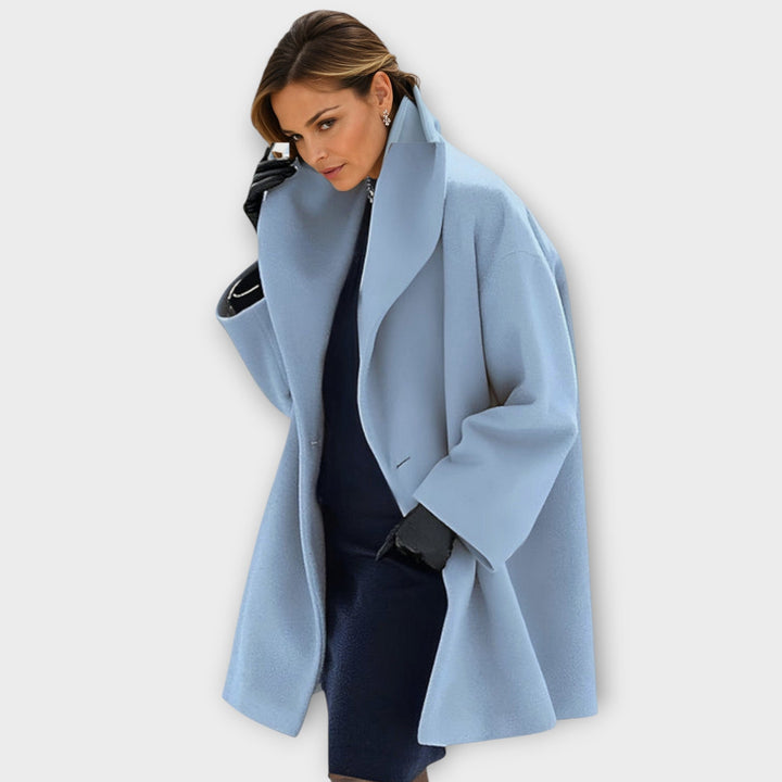 Alienor | Manteau chic en laine à col châle et manches larges pour femme