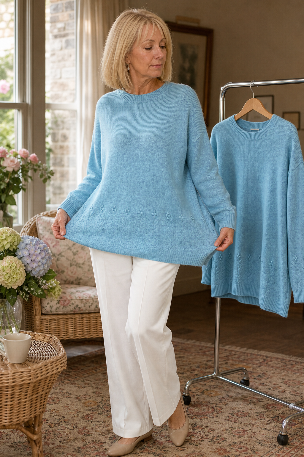 Maïa | Pull élégant en maille torsadée à col rond pour femme