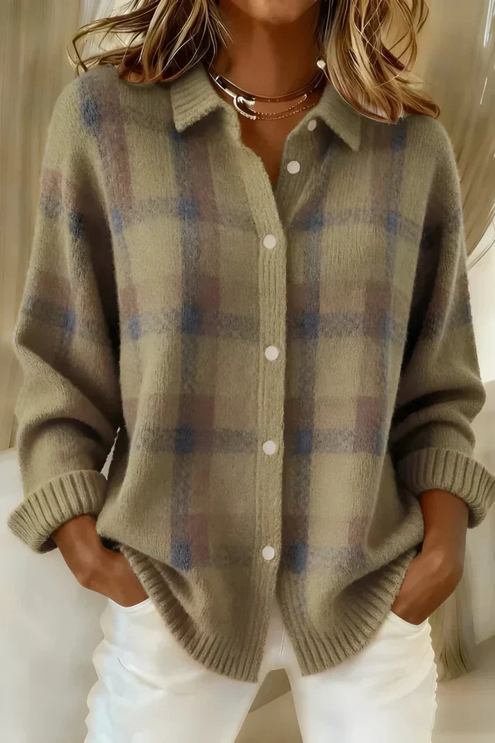 Margaux | Cardigan long élégant à boutons pour femmes