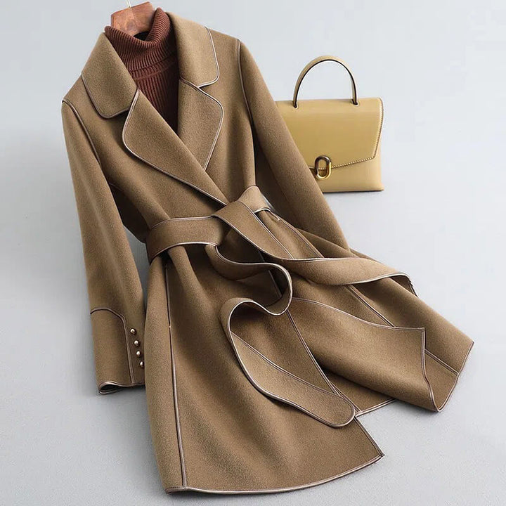 Aurélia | Trench élégant long à ceinture pour femme