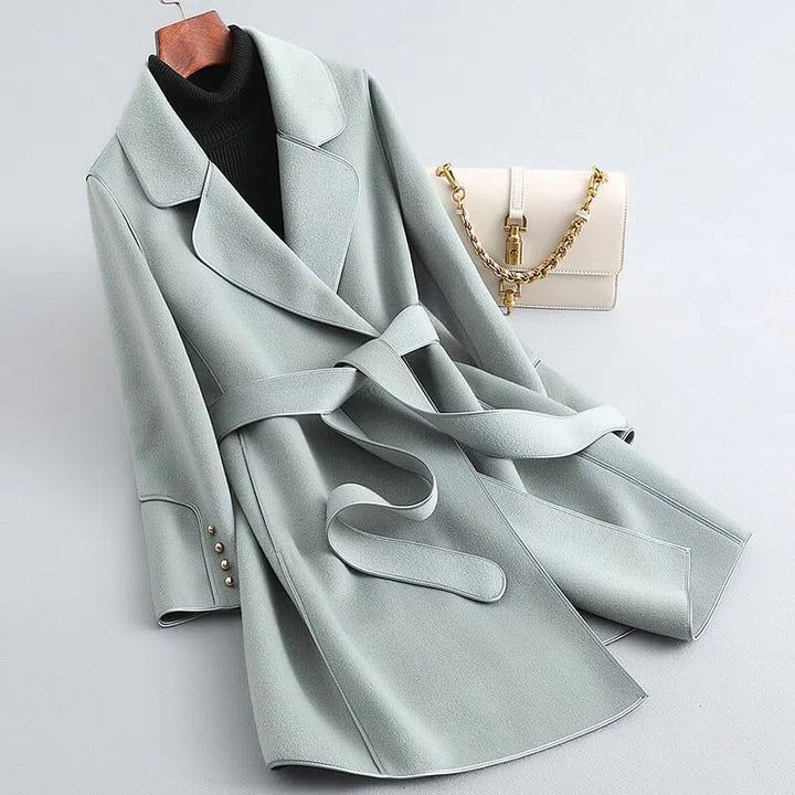 Aurélia | Trench élégant long à ceinture pour femme