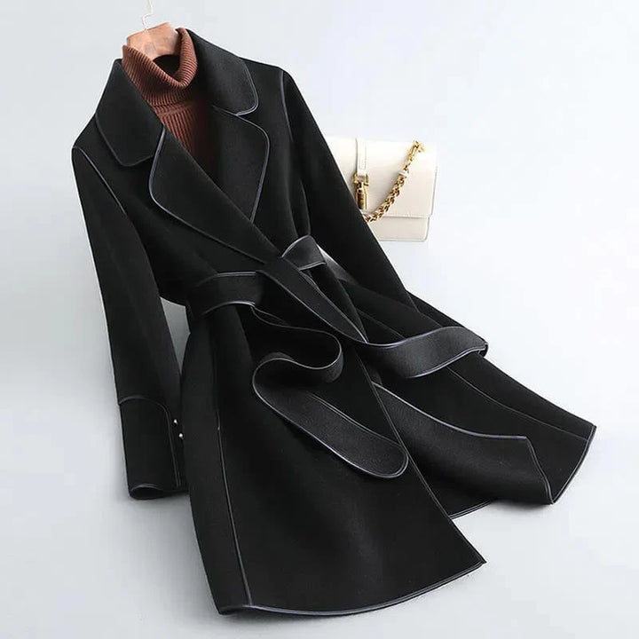 Aurélia | Trench élégant long à ceinture pour femme