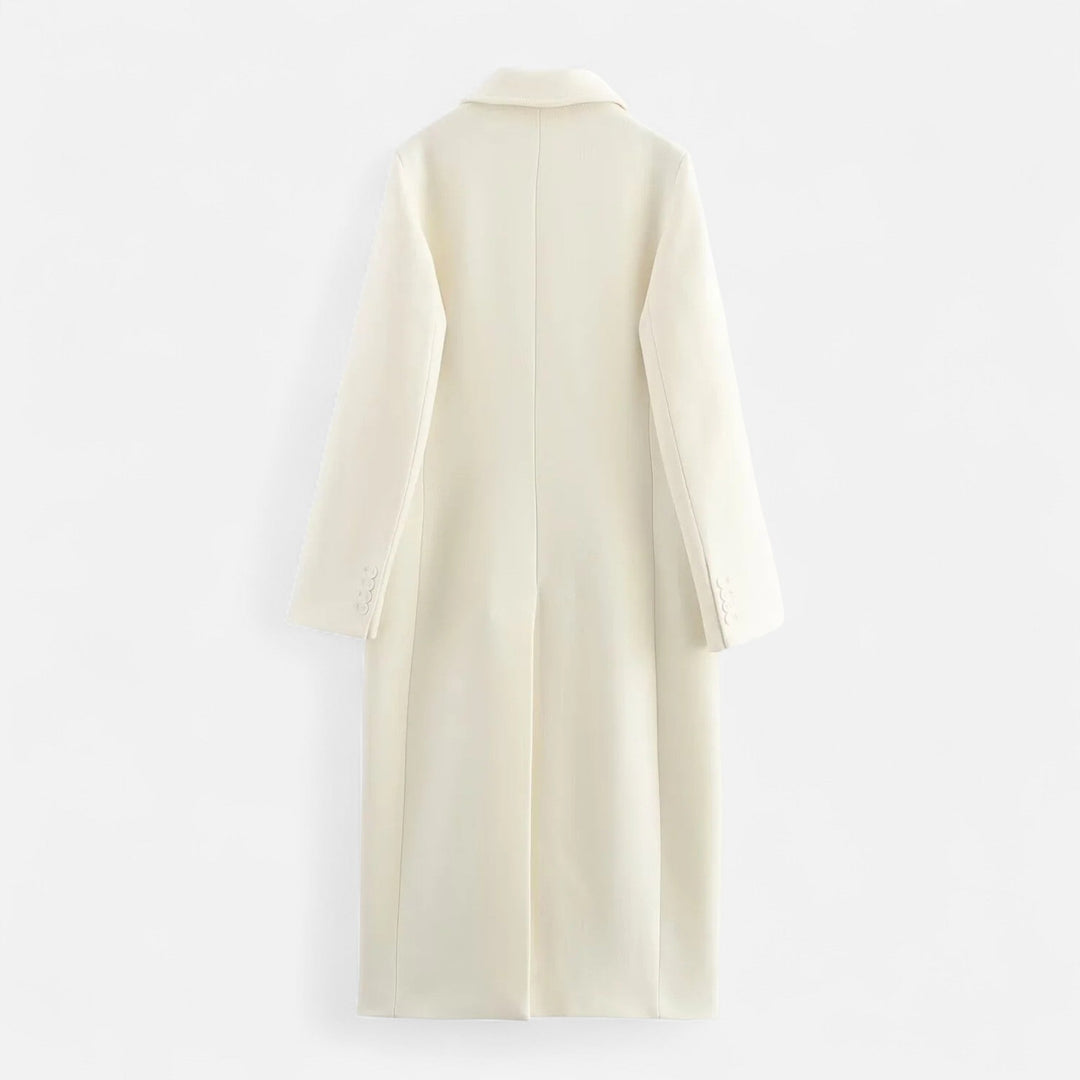Caméliane | Trench chic long à double boutonnage pour femme