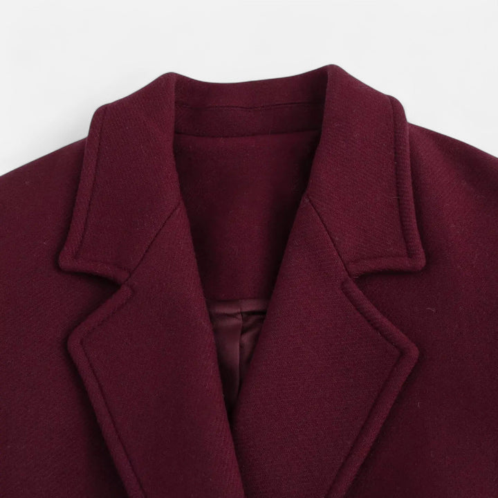 Caméliane | Trench chic long à double boutonnage pour femme