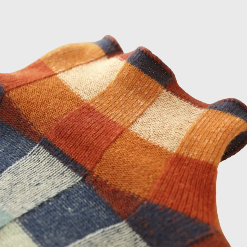 Violette | Pull élégant color-block col rond pour femme