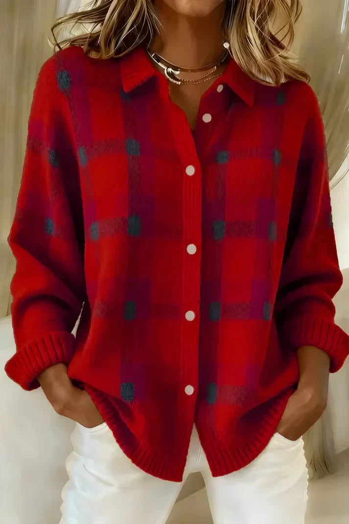 Margaux | Cardigan long élégant à boutons pour femmes