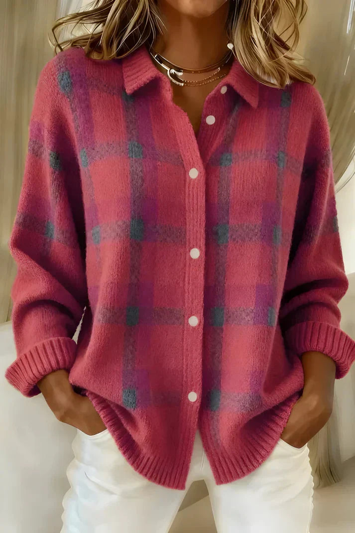 Margaux | Cardigan long élégant à boutons pour femmes