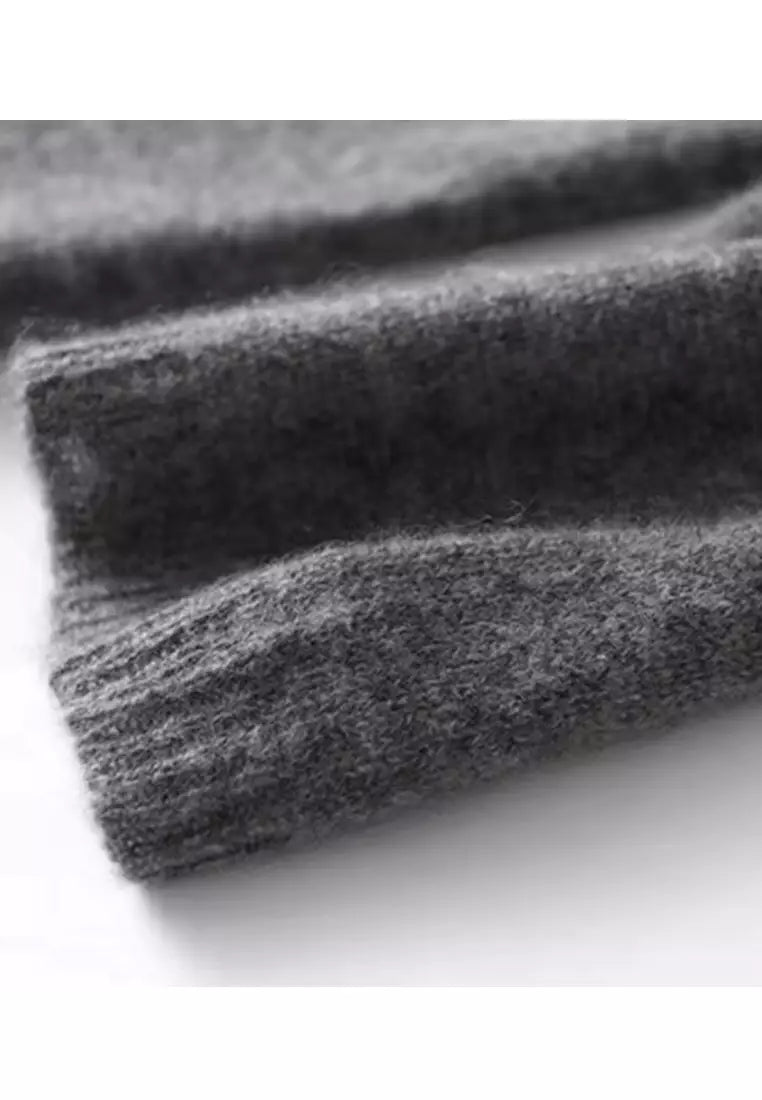Théa | Cardigan chic en maille cachemire col V à boutons pour femme